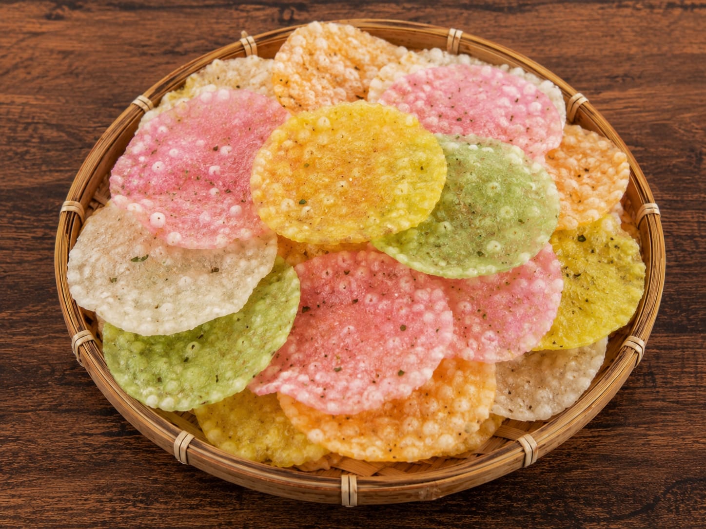 colorful sabudana papad
